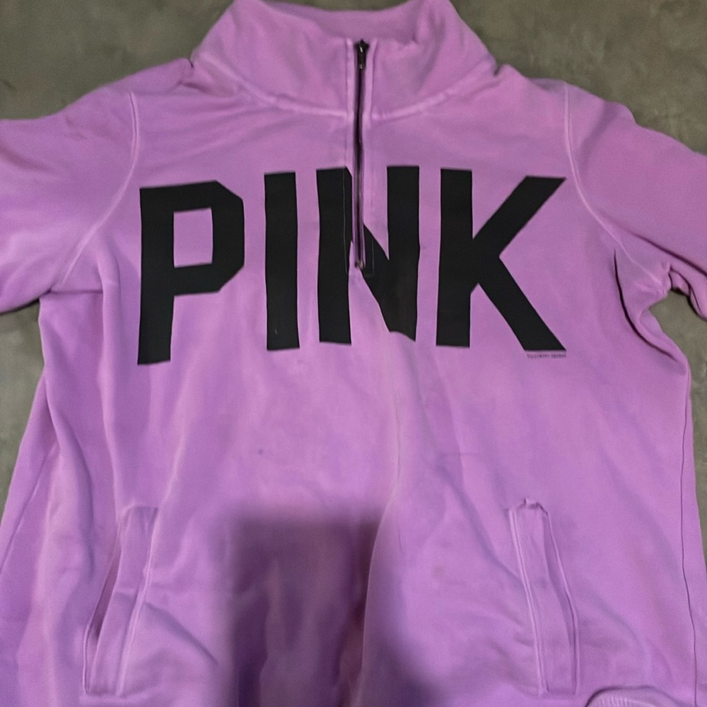 vs pink quarter zip hoodie